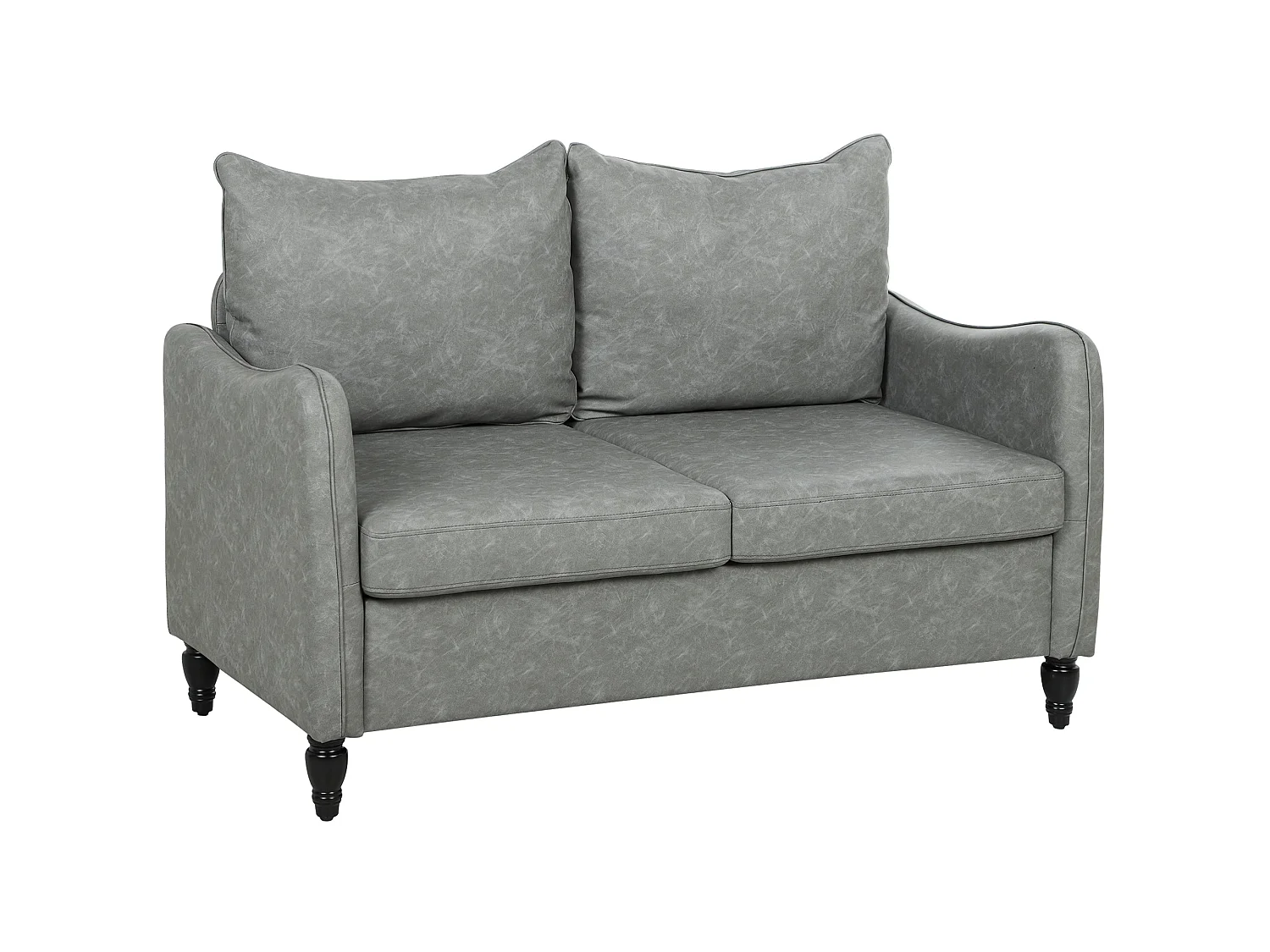 Yodilo Grey Faux Leather Marble Effect 2 Seater Sofa