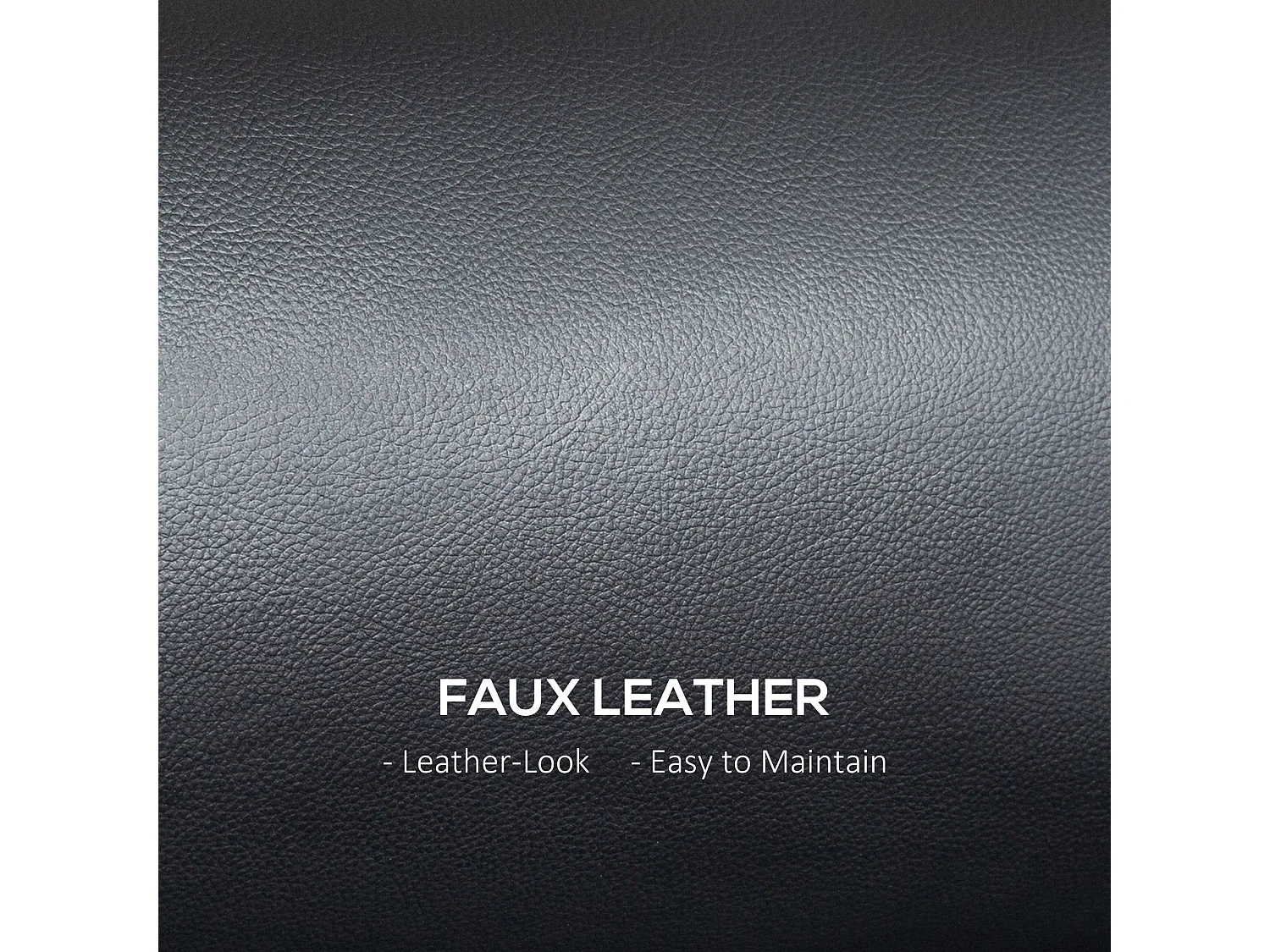 Raha Black Faux Leather Compact 2 Seater Sofa
