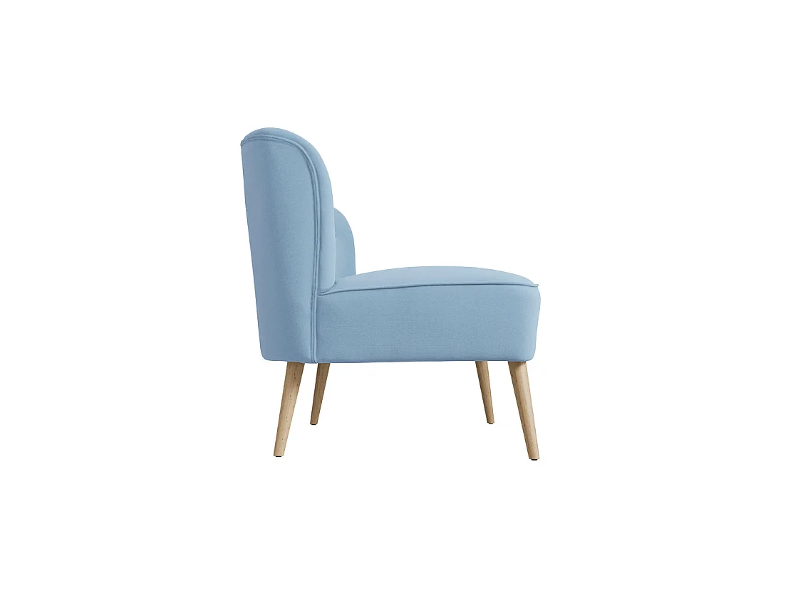 Hettie Cornflower Blue 2 Seater Sofa with Wooden Legs