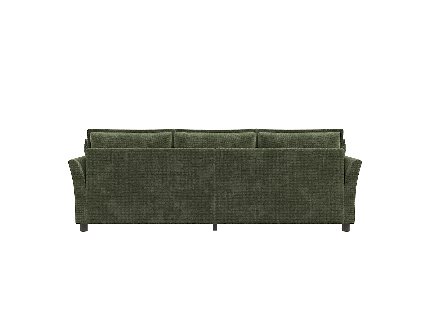 Ensemble Canapé 3+1+1 Modulaire "Effet Nuage" en Tissu Chenille, Canapé 3 Places et 2 Fauteuils Ergonomiques, Style Moderne - Vert