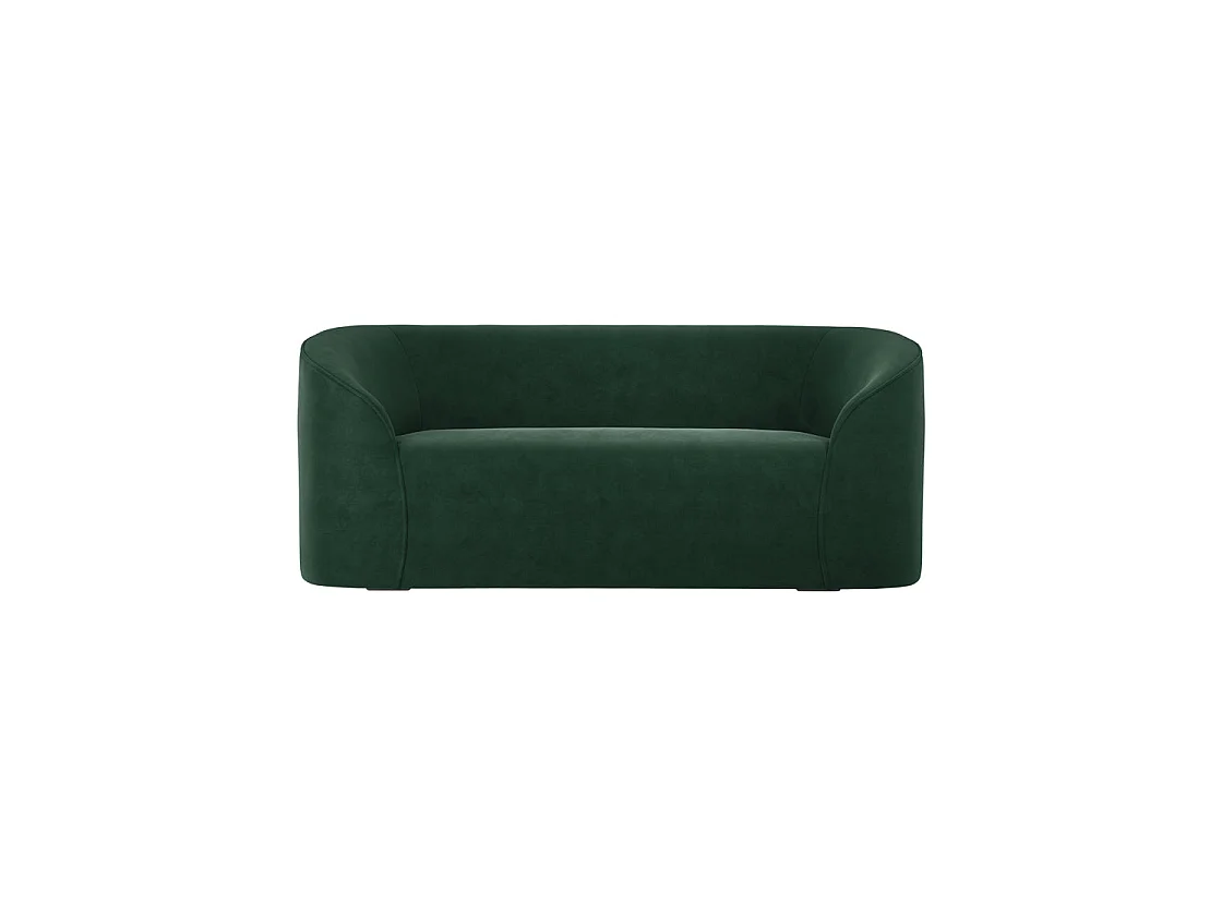 Carlow 2 Seater Black Velvet Sofa