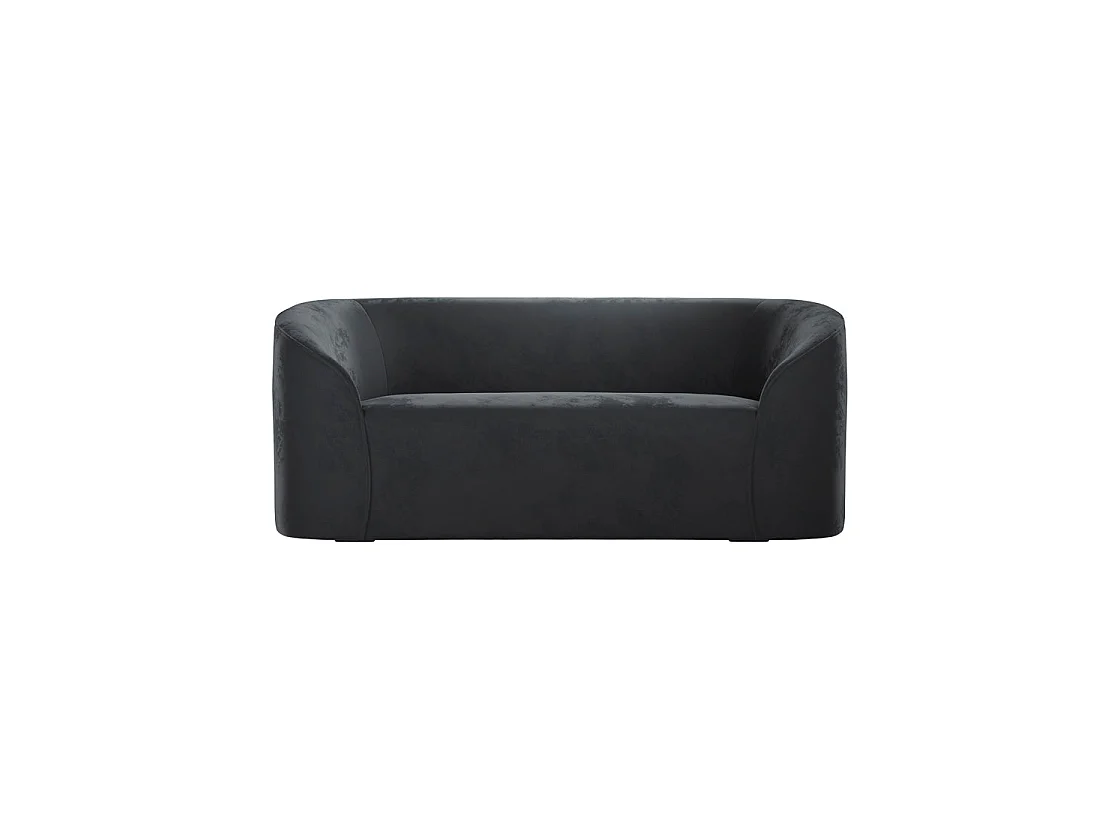 Carlow 2 Seater Black Velvet Sofa