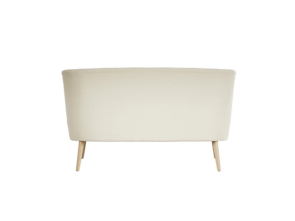 Hettie Sand 2 Seater Sofa Wooden Legs