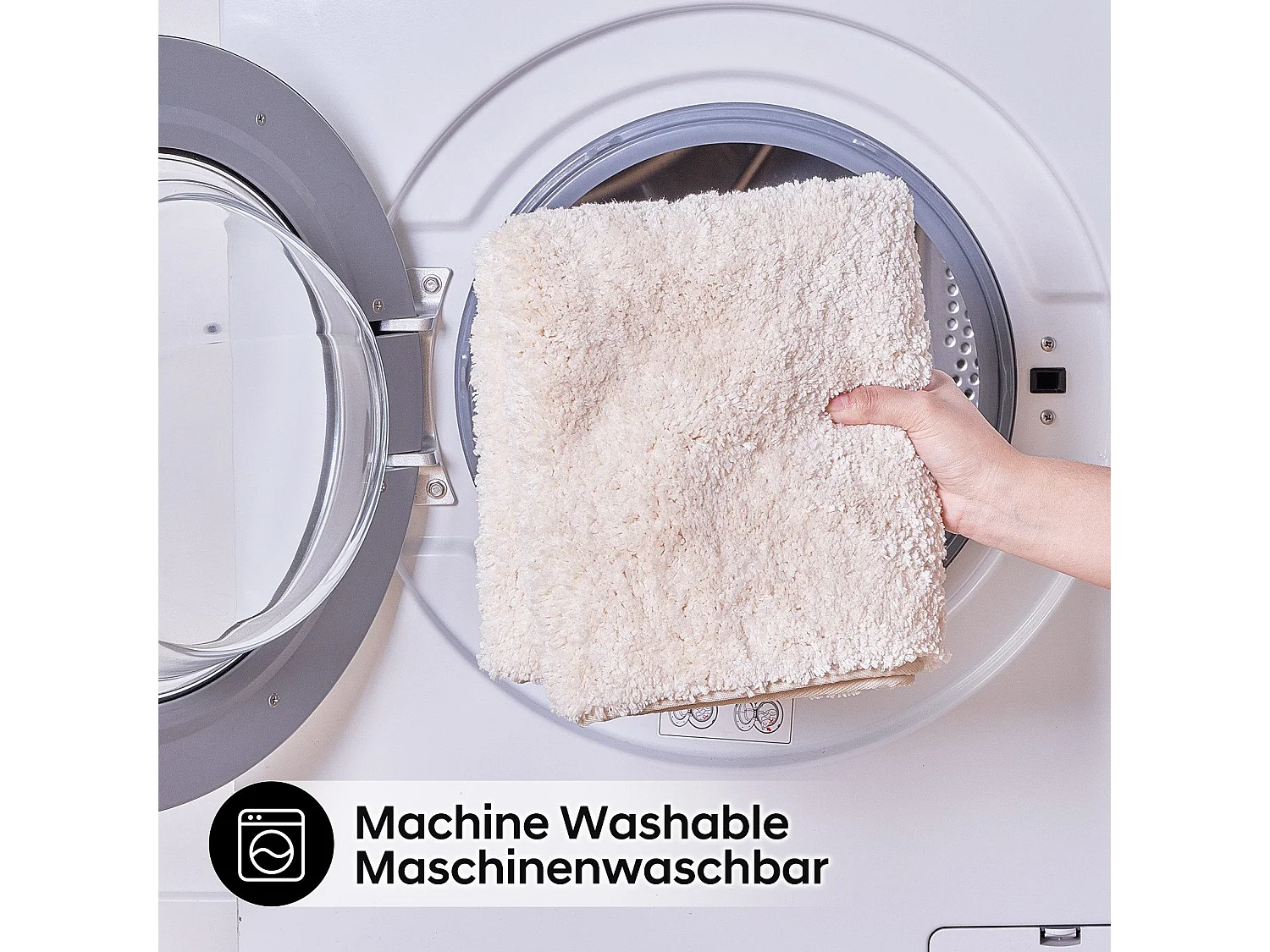 Tapis de Bain en Microfibre 60x120 cm, Antidérapant, Absorbant et Extra Doux, Séchage Rapide et Lavable en Machine, pour Salle de Bain, Douche et Déco