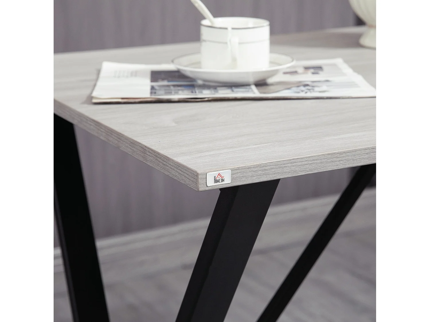 120cm White Wood Grain Rectangular Breakfast Bar Table Seats 4