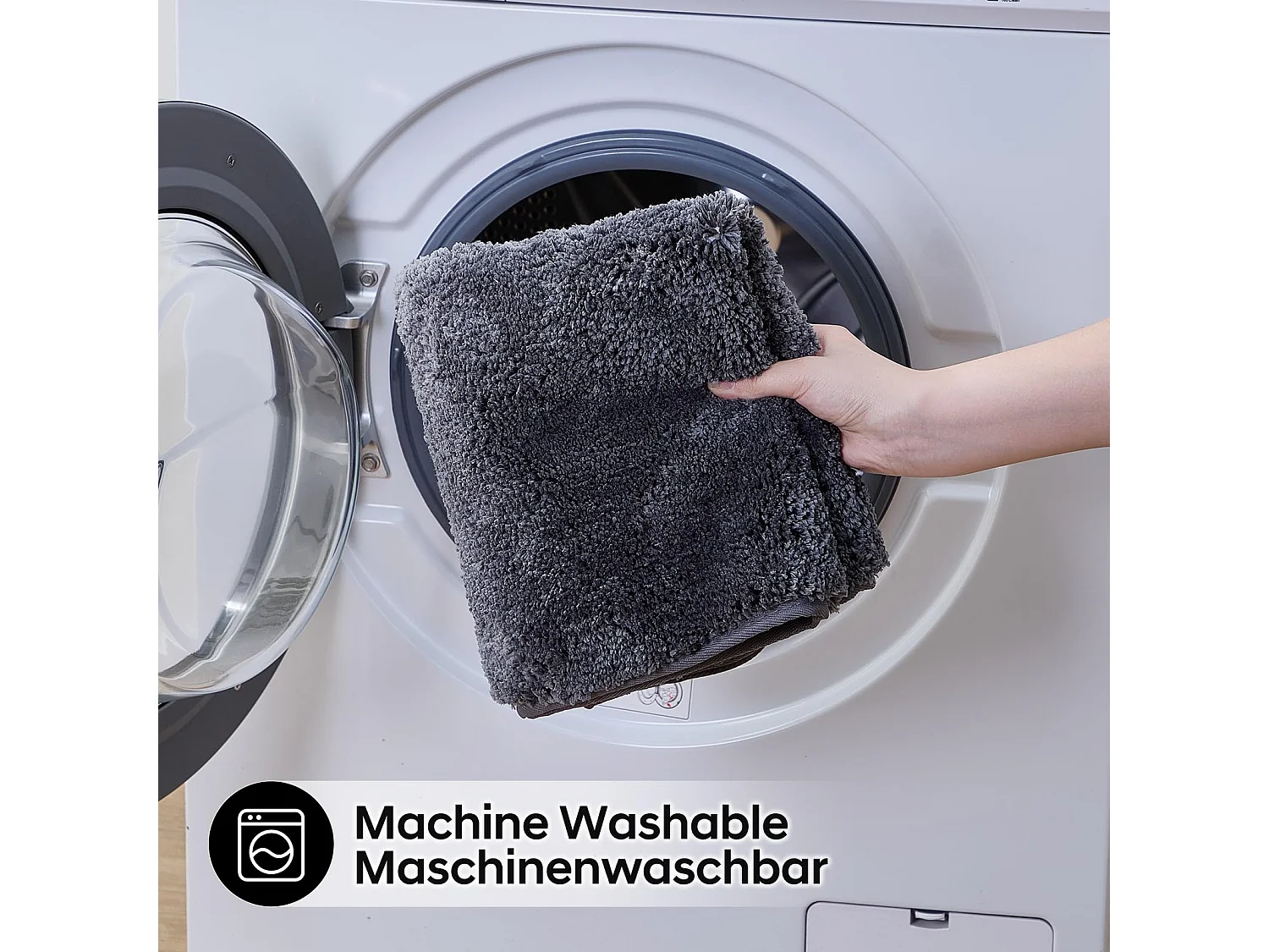 Tapis de Bain en Microfibre 50x80 cm, Antidérapant, Absorbant et Extra Doux, Séchage Rapide et Lavable en Machine, pour Salle de Bain, Douche et Déco