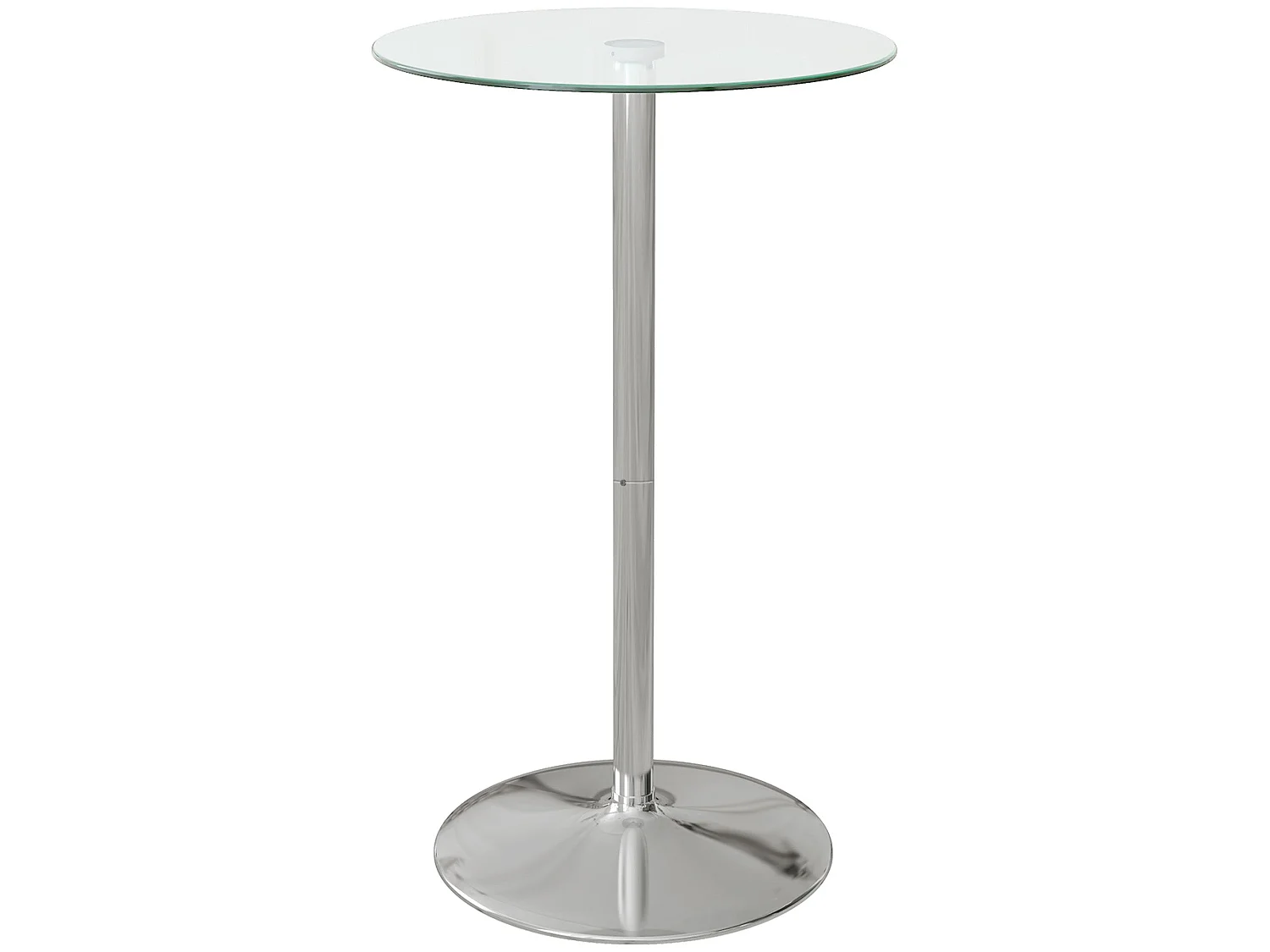 Lorapa Metal and Glass Clear High Top Bistro Table for 2 Steel Base