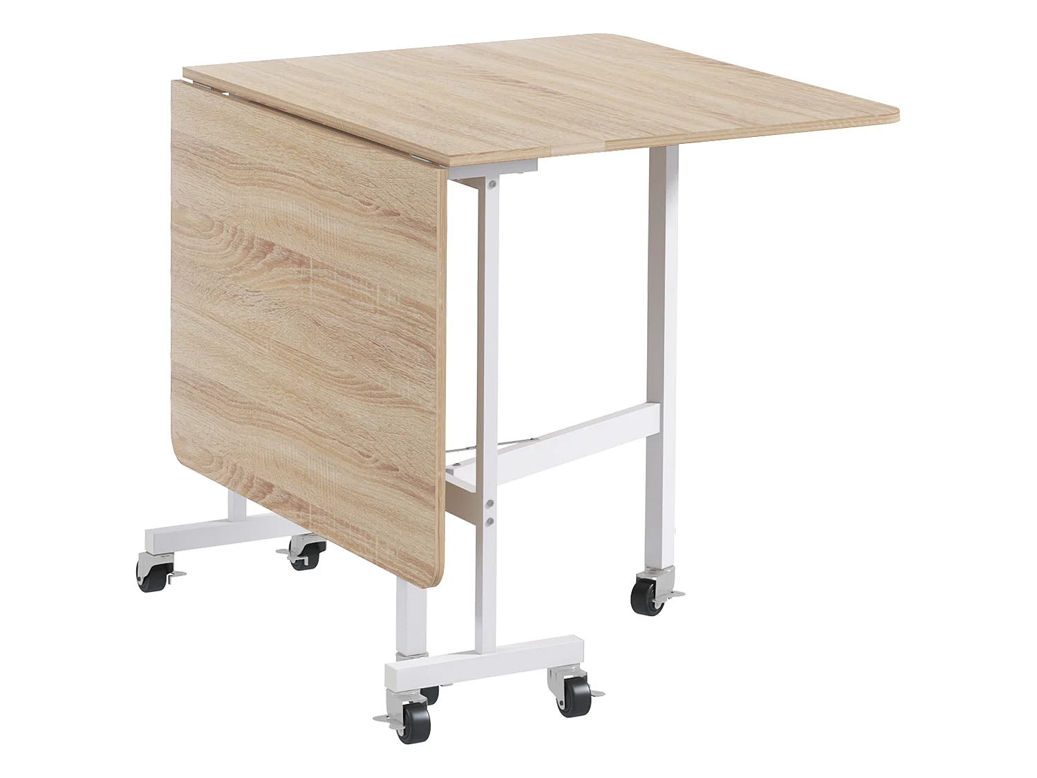 Senaba Oak Drop Leaf Dining Table Extendable Seating 4 6