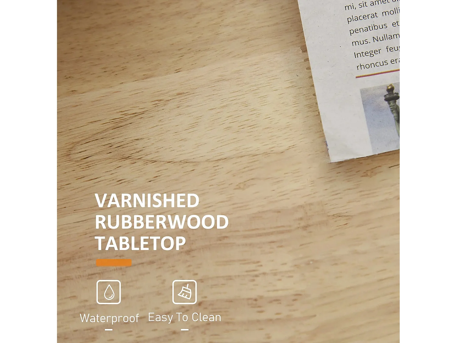 Mobile Kitchen Island Rubberwood Top 2 Drawers Cabinet Spice Rack
