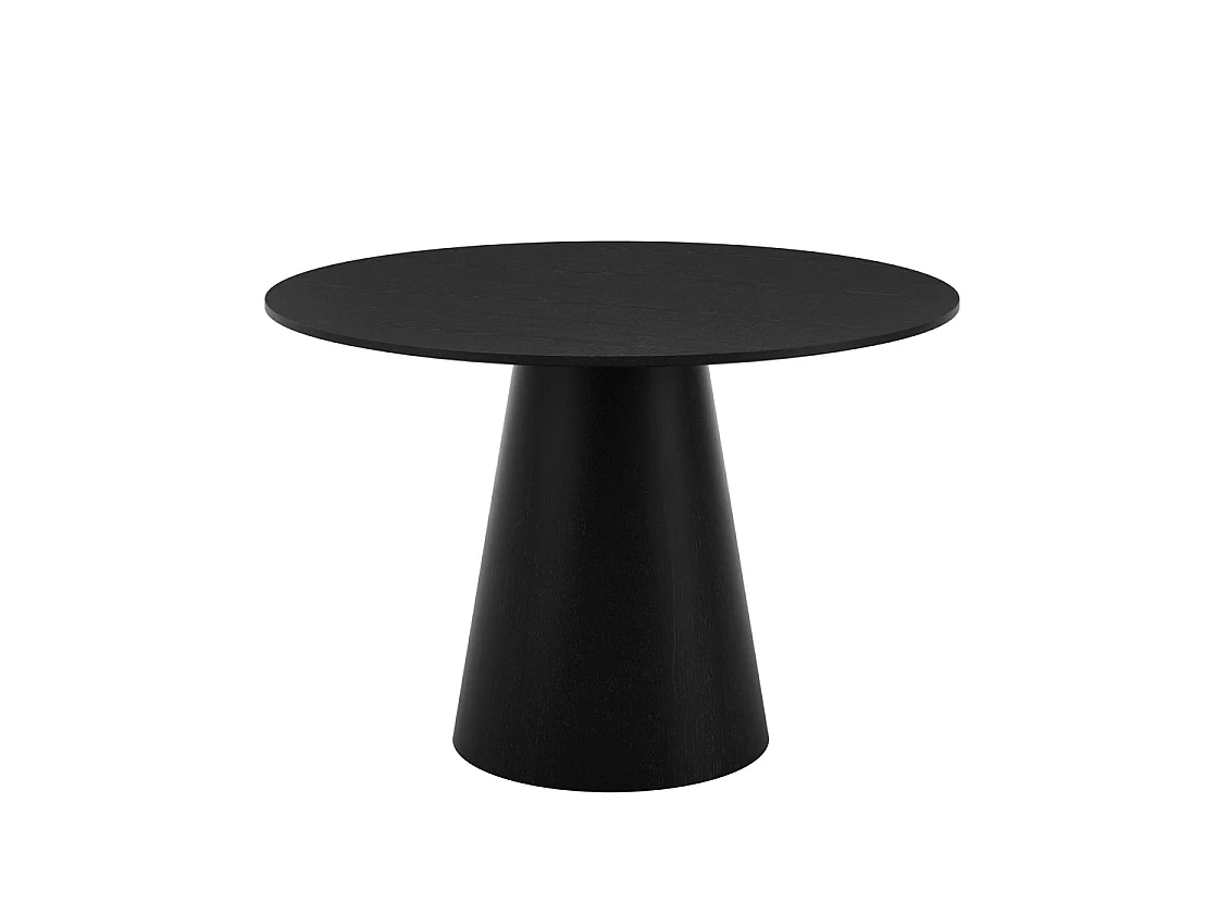 Listowel Round Dining Table 120cm Black Wood