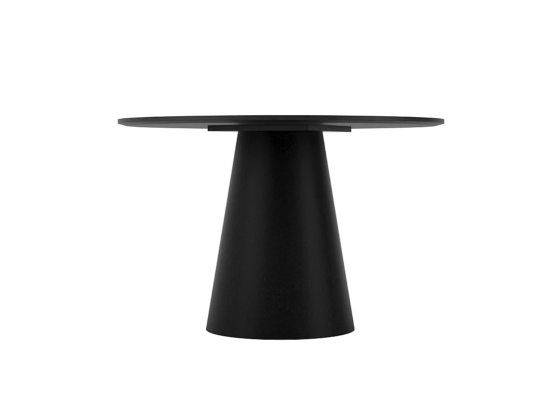 Listowel Round Dining Table 120cm Black Wood