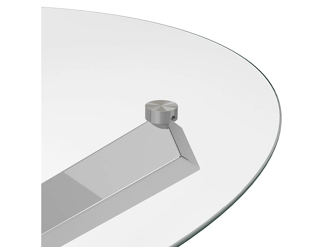 San Sebastian Round Clear Glass Dining Table 120cm 4 Seater