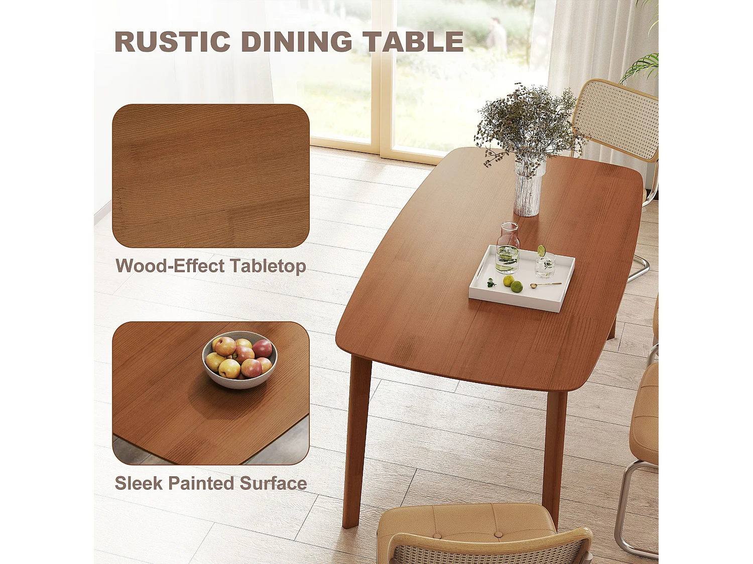 Graspette Solid Pine Rectangular Dining Table 150 x 80cm