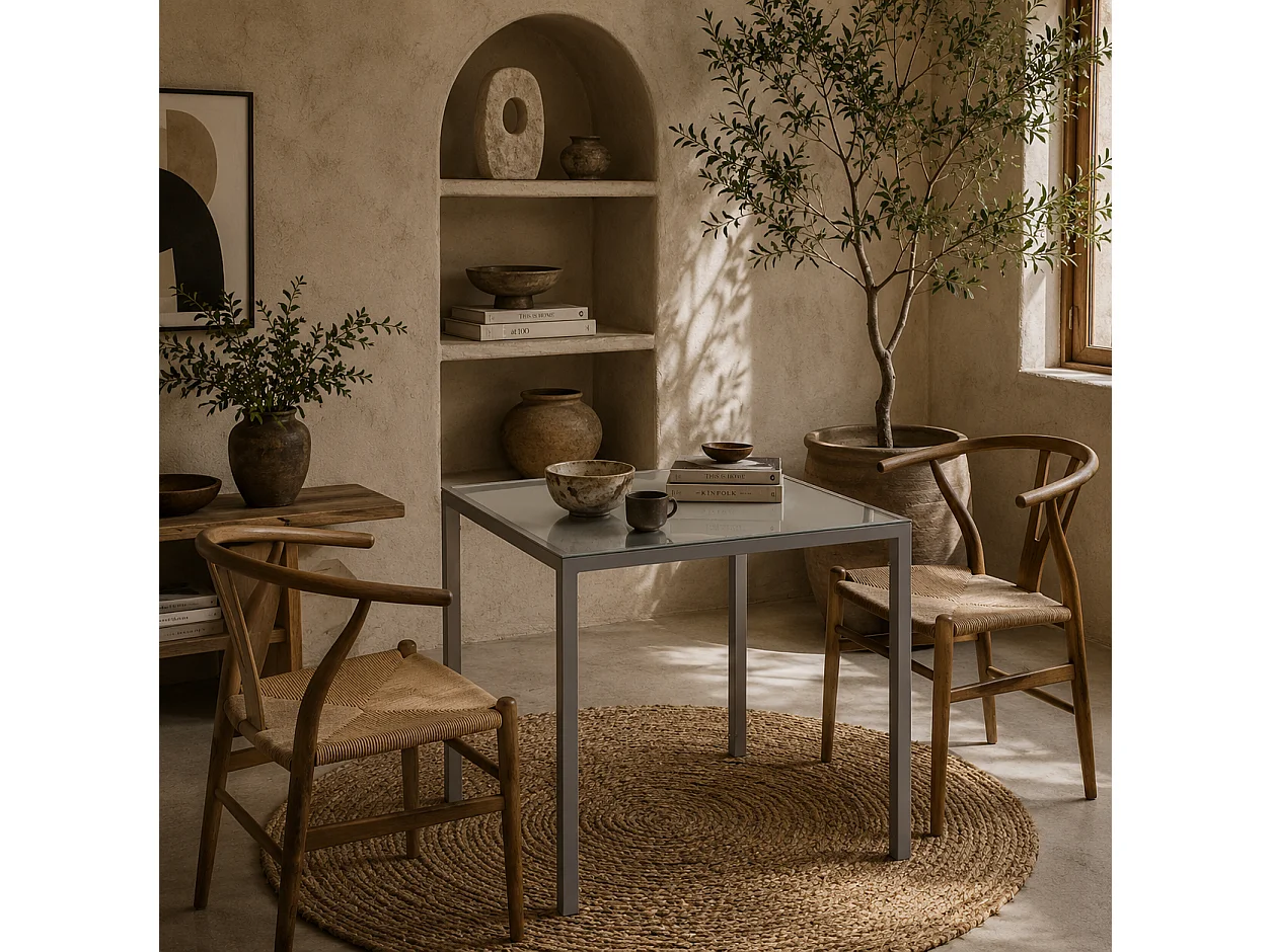 Conona Grey Square Glass Dining Table 75cm Seats 2 to 4