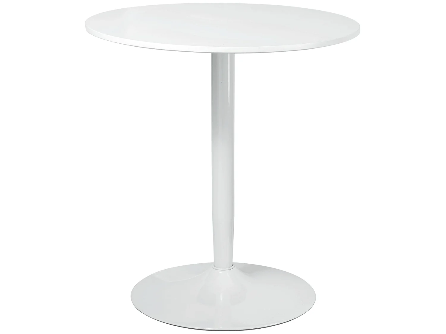 Dimi Minimal White Round Dining Table for 2 70cm