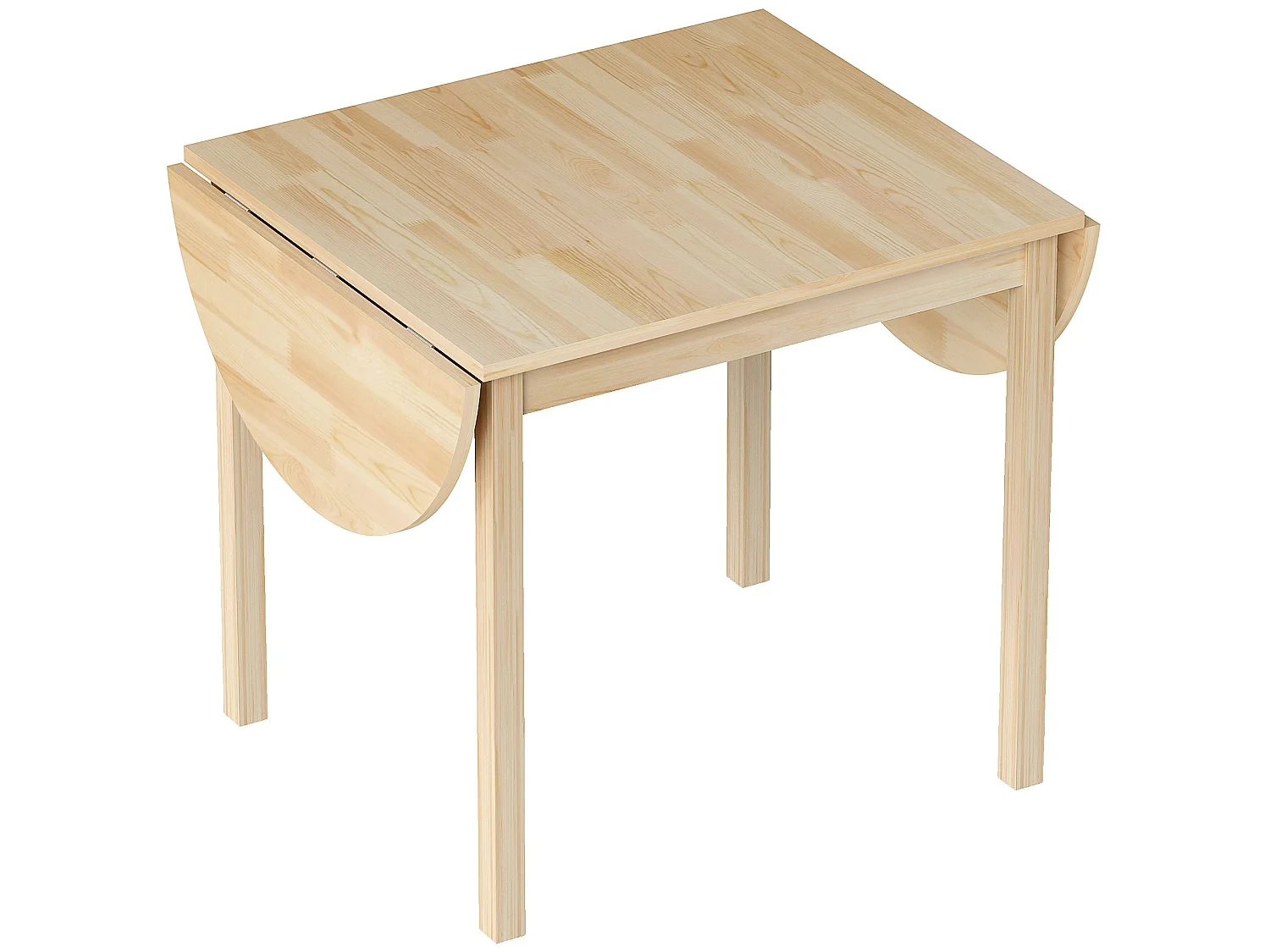 Fico Pine Drop Leaf Dining Table Natural Finish Seats 4 6
