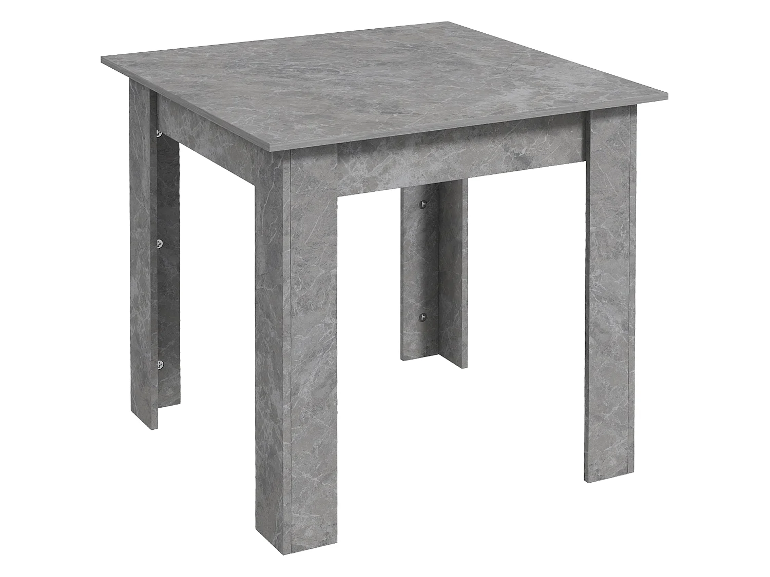 Kava Cement Grey Square Dining Table Faux Cement Finish Compact 80cm