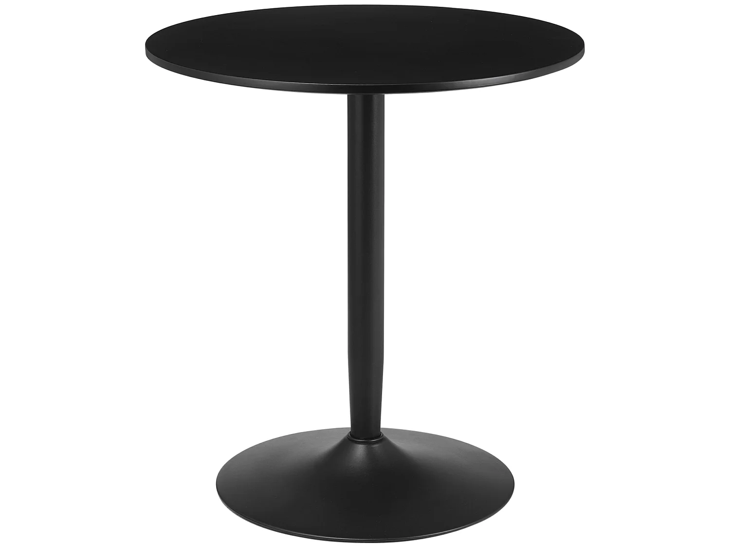 Reveva 70cm Black Metal Round Dining Table for 2 Minimal Modern Design