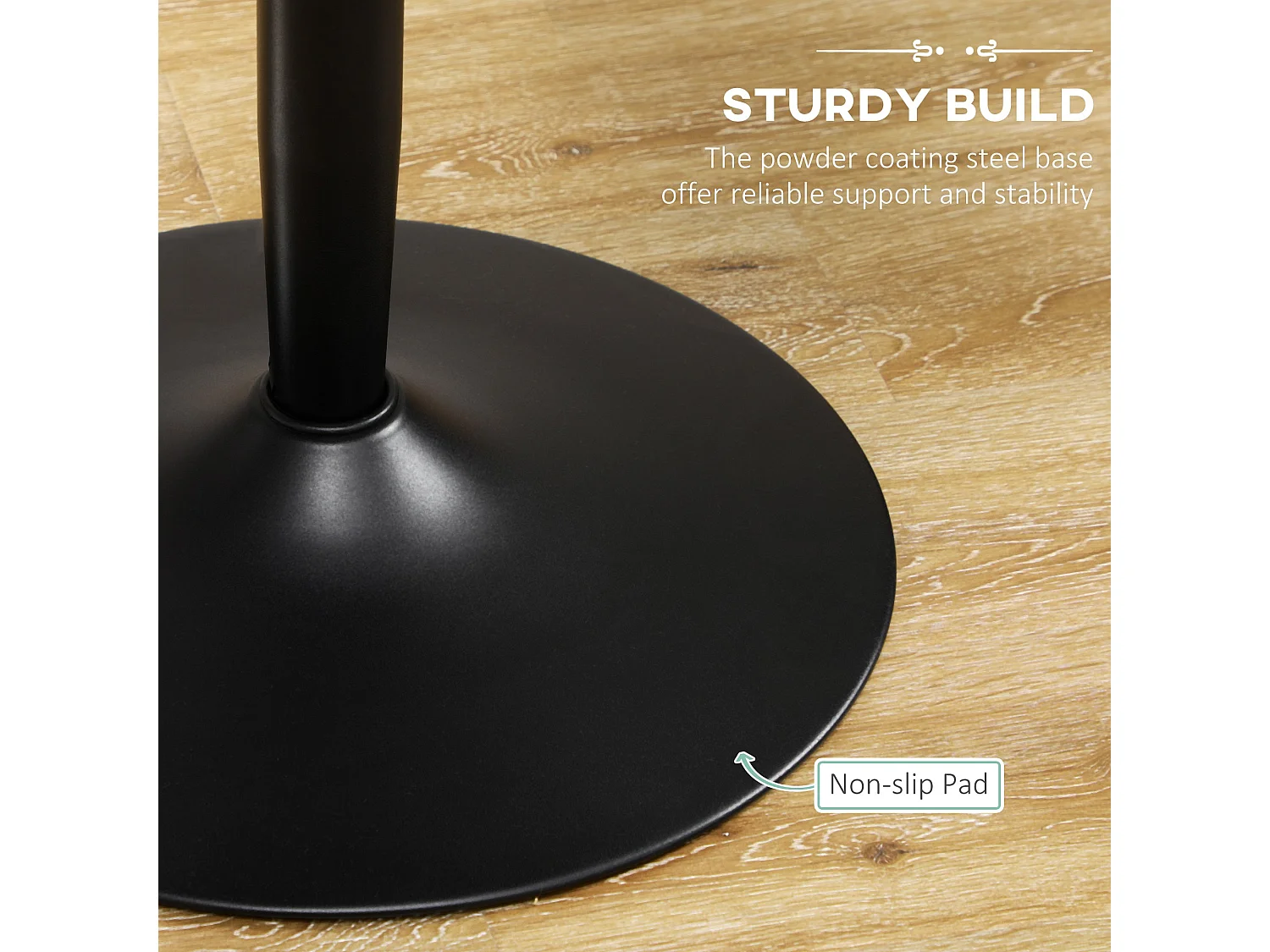 Reveva 70cm Black Metal Round Dining Table for 2 Minimal Modern Design