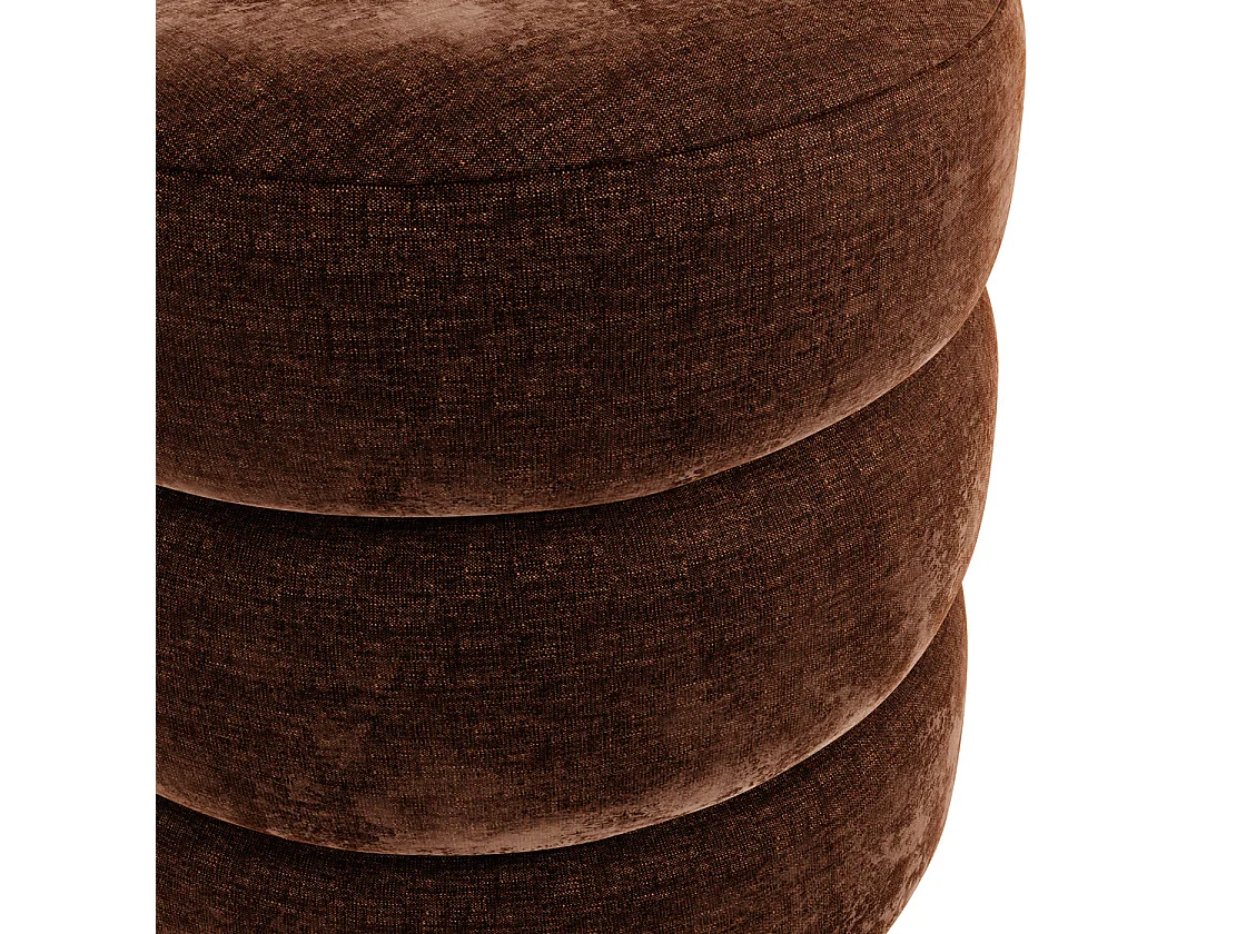 Antipodes Maroon Chenille Round 3 Tier Pouffe