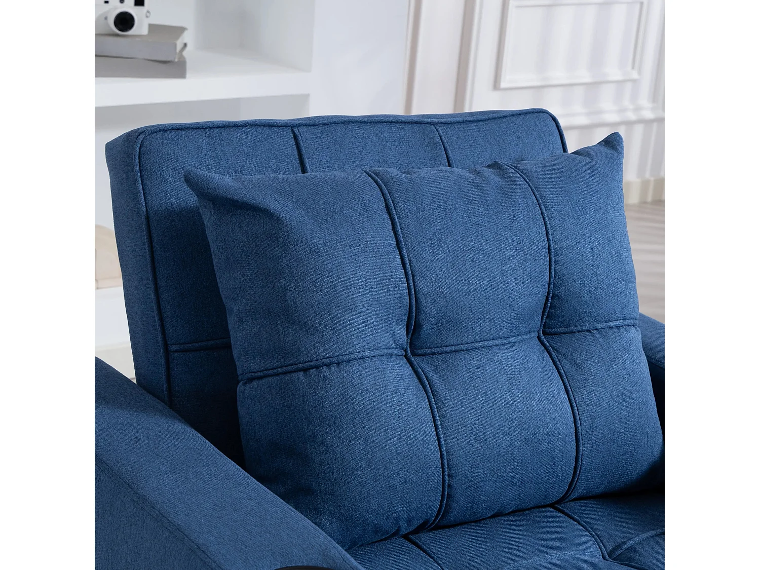 Norapa Dark Blue 3 in 1 Convertible Single Sofa Bed
