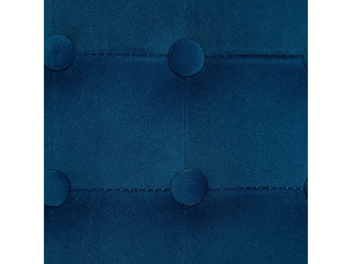 Dimano Blue Velvet Feel Square Ottoman Diamond Tufted