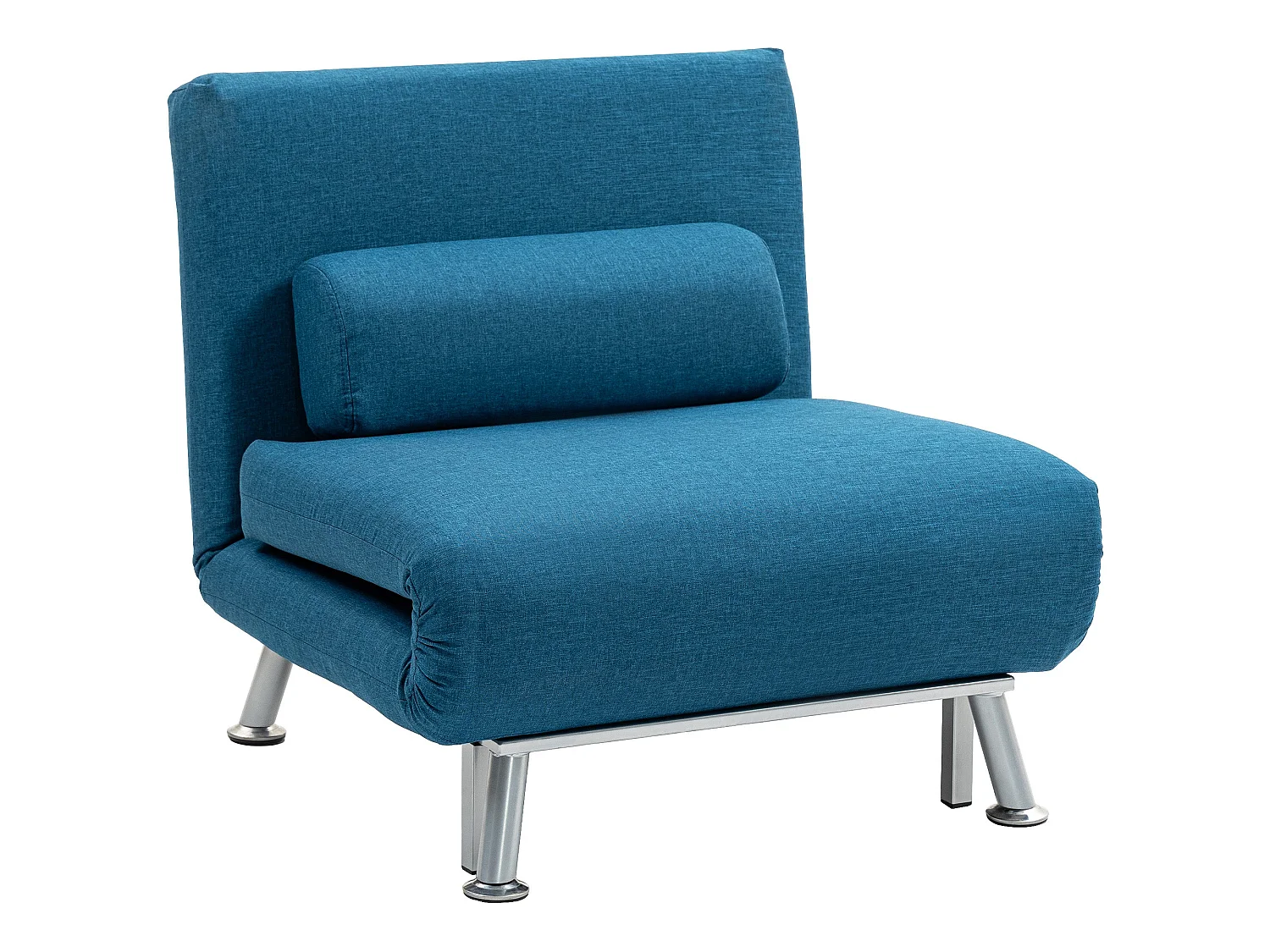 Lavili Keno Linen Look Blue Single Sleeper Chair