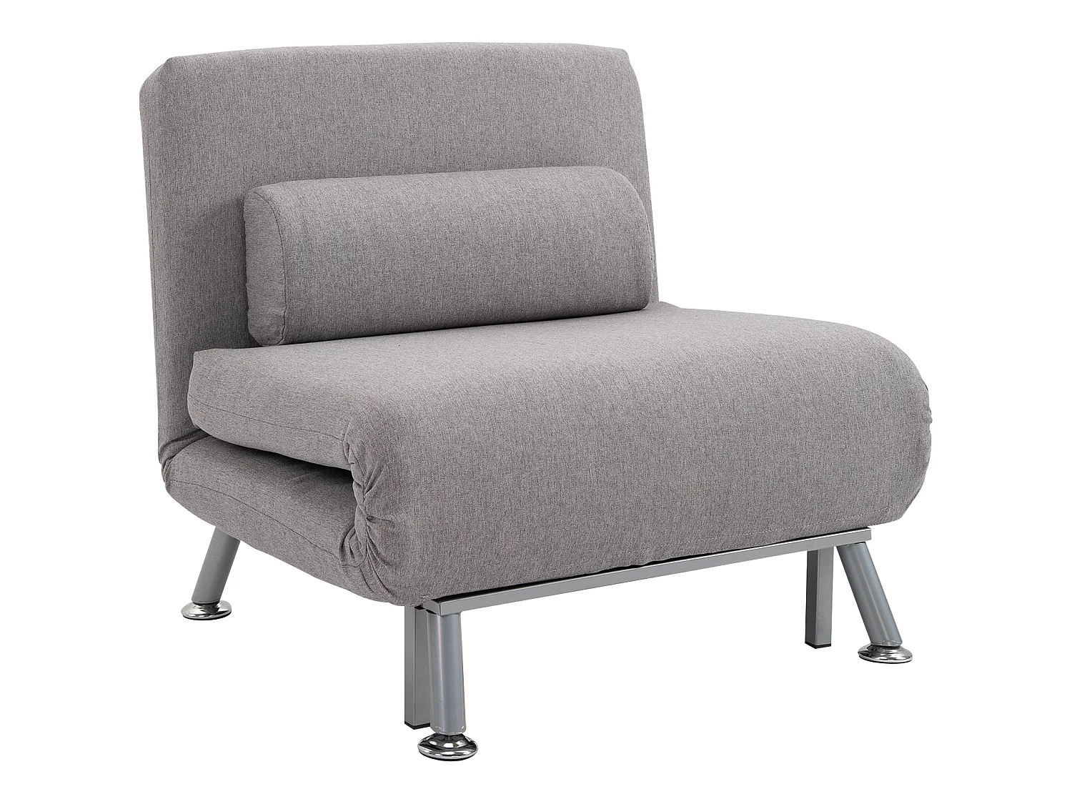 Kano Grey Fabric Futon Chair Convertible to 180cm Bed