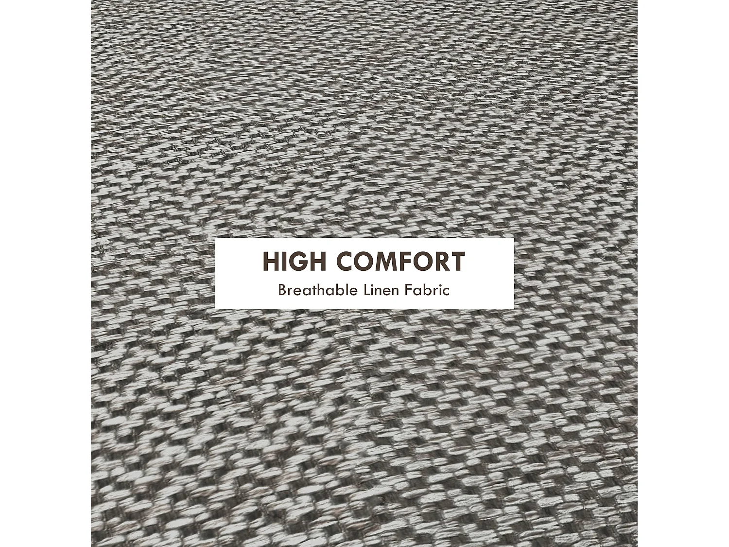 Roli Linen Look Light Grey Round Storage Ottoman