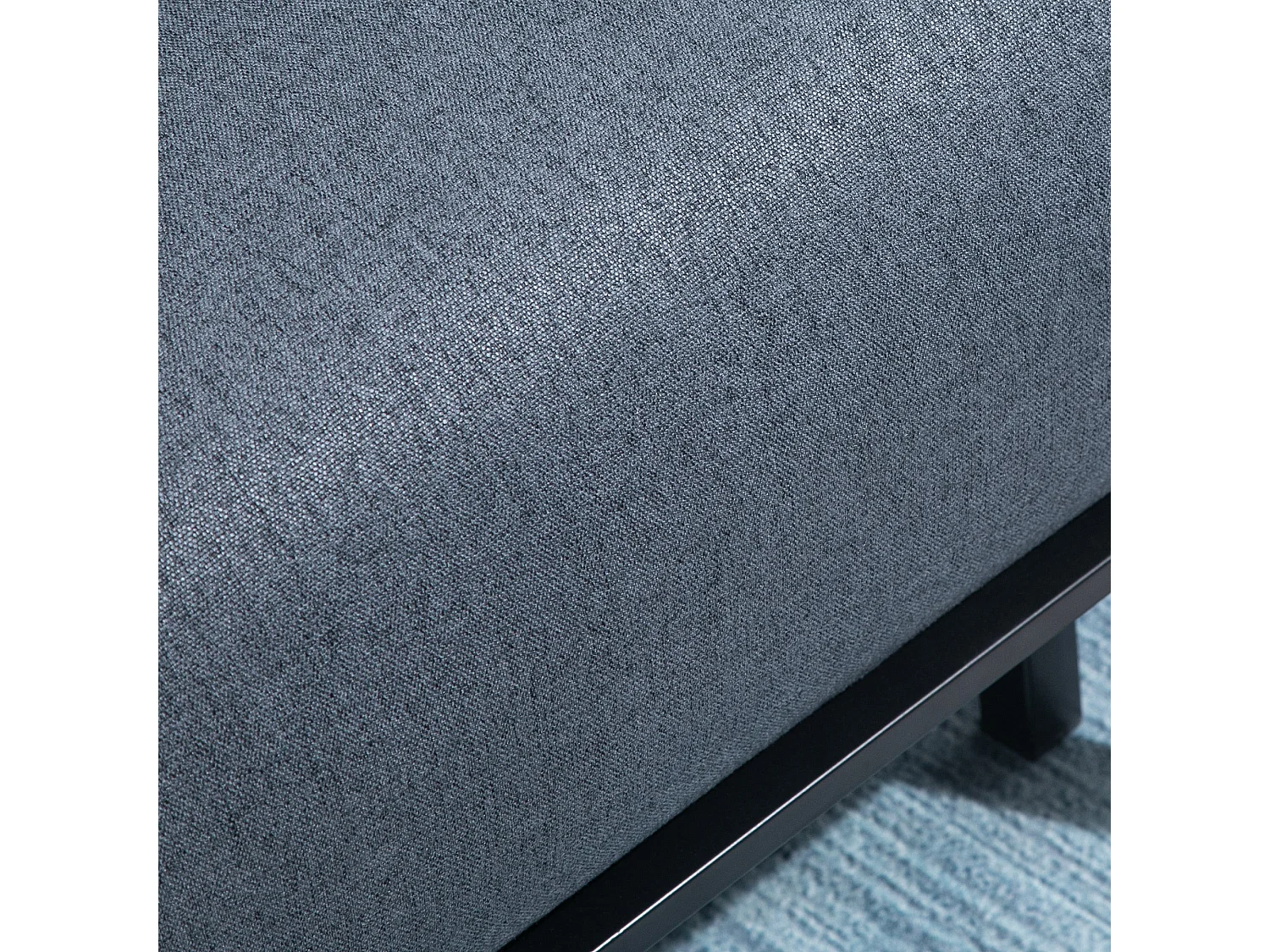 Raha Linen Dark Grey 3 in 1 Convertible Chair Bed with Adjustable 5 Position Backrest and Pillow