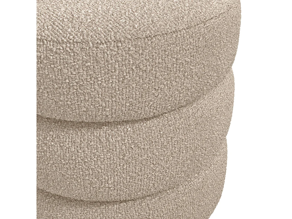 Antipodes Cream Chenille Velvet Round 3 Tier Pouffe