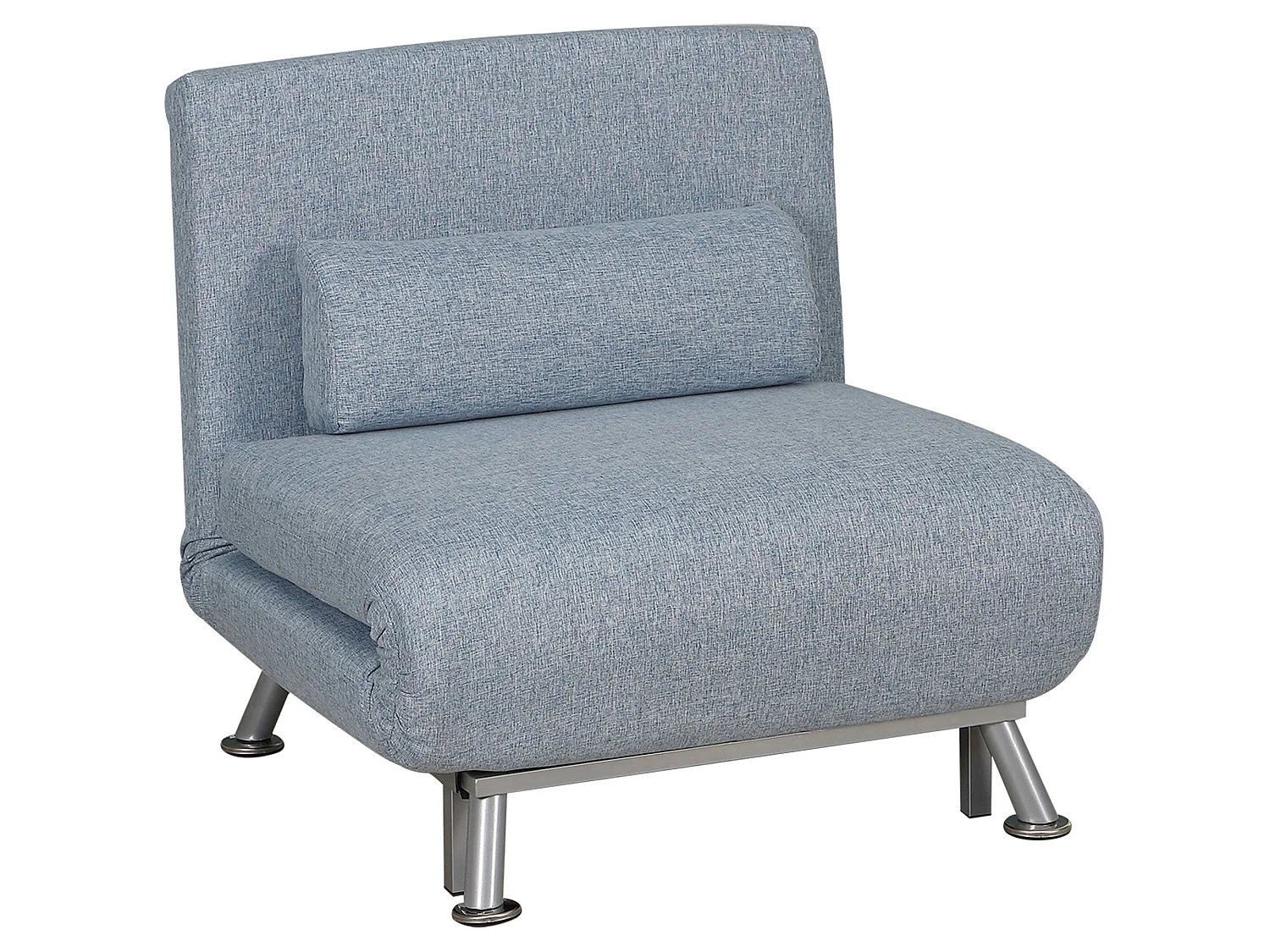 Varael Linen Sky Blue 3 in 1 Convertible Chair Bed with Adjustable 5 Position Backrest and Pillow
