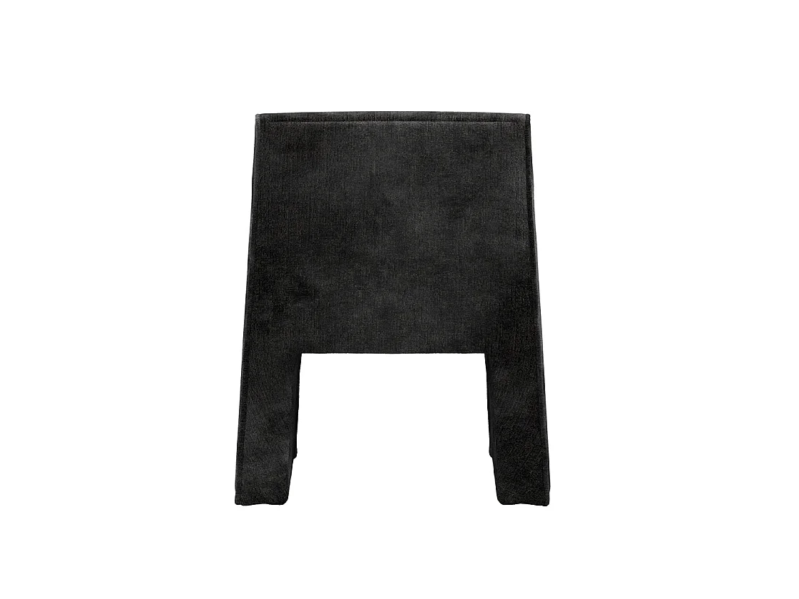 Midleton Retro Black Chenille Ribbed Accent Chair Curved Sculptural Design