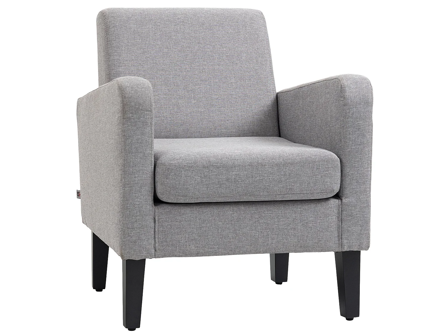 Lurasa Linen Look Light Grey Box Armchair