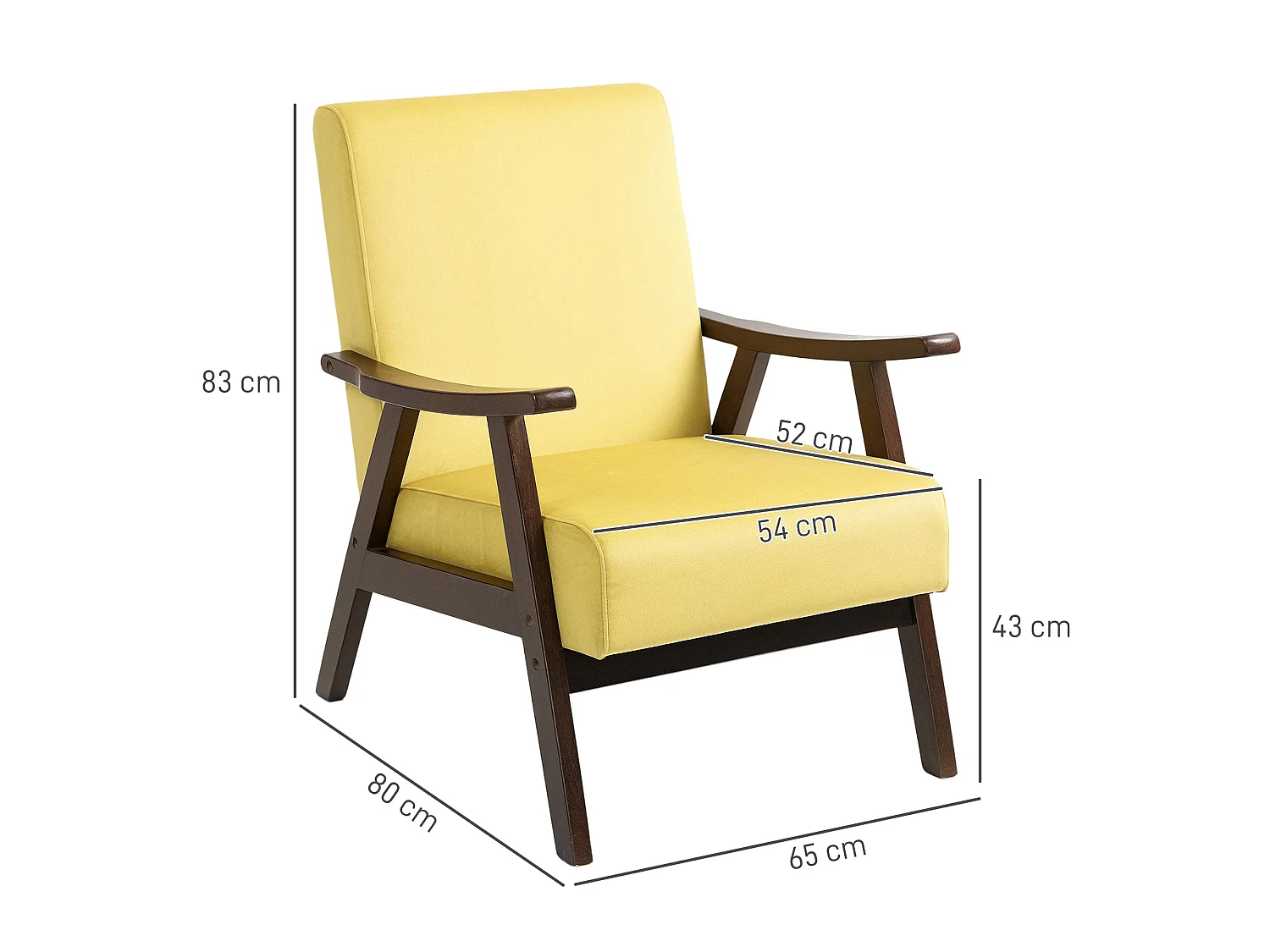 Surano Champagne Velvet Accent Armchair Nordic Design Solid Rubberwood Frame Deep Padded Seat