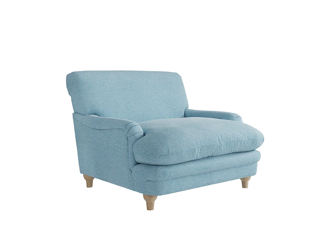 Bambola Retro Duck Egg Chenille Cushioned Armchair