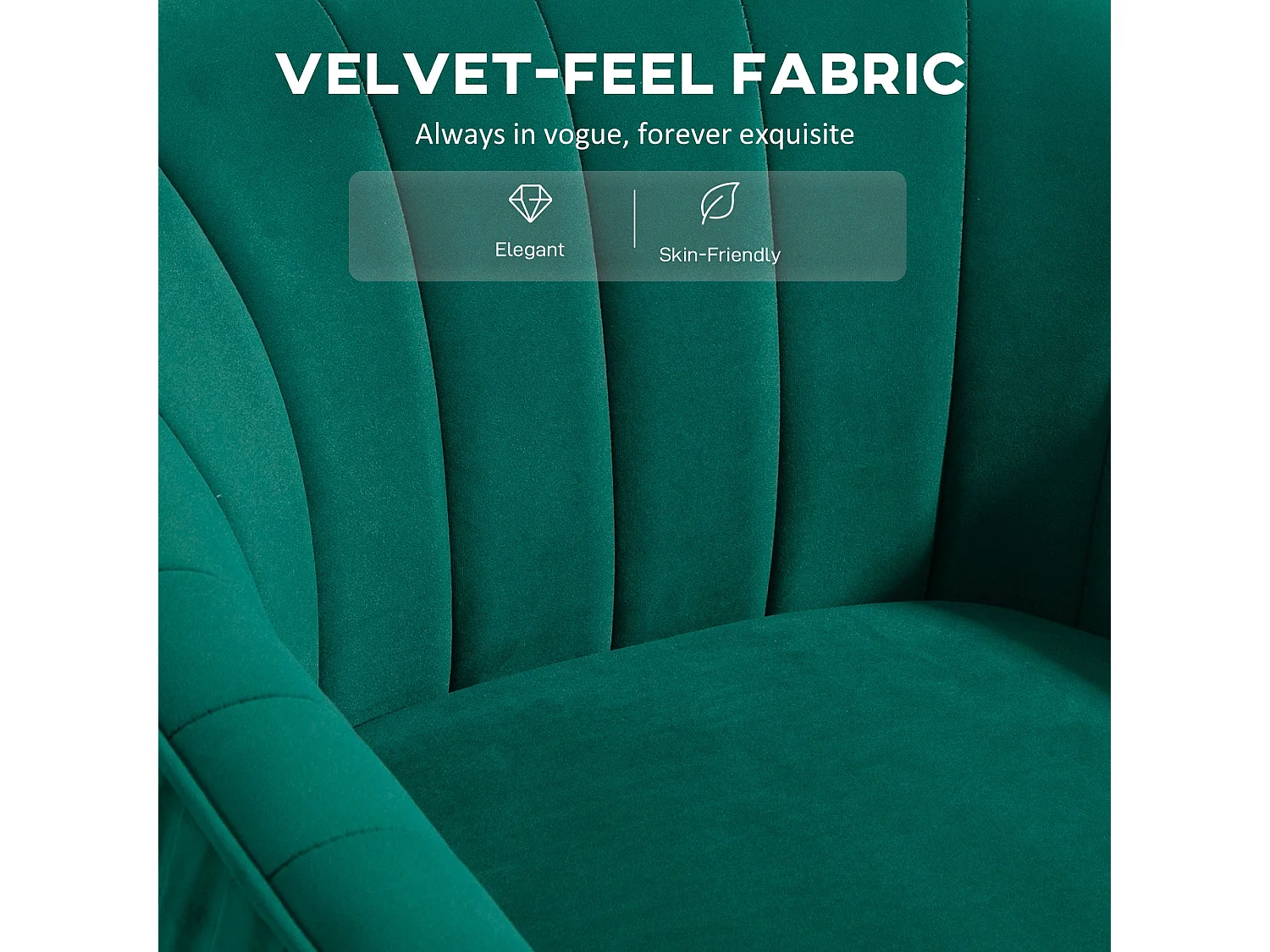 Rico Nota Velvet Forest Green Shell Back Accent Chair