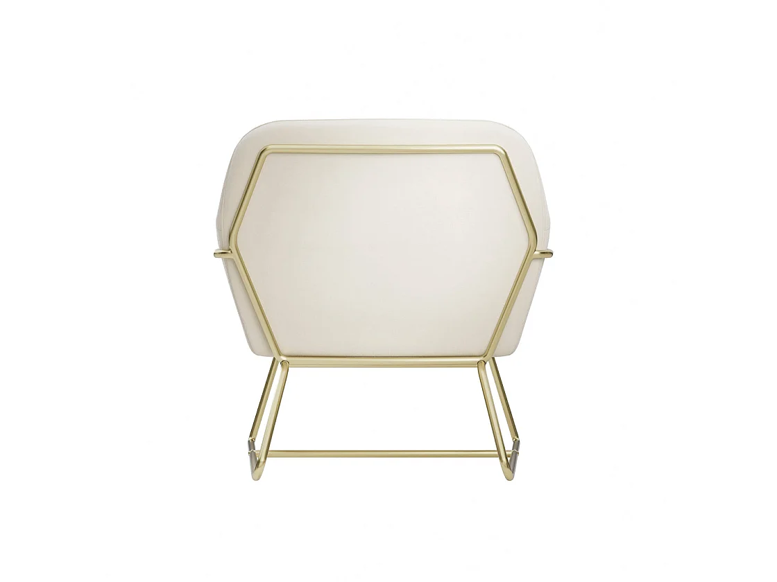 Marselle Cream Velvet Armchair Gold Metal Legs
