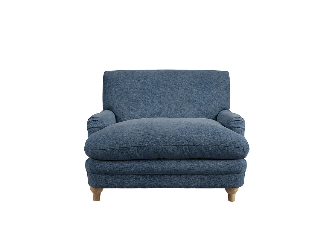 Bambola Retro Denim Blue Chenille Armchair