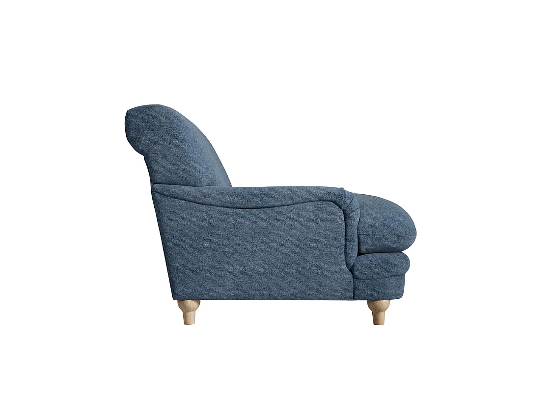Bambola Retro Denim Blue Chenille Armchair