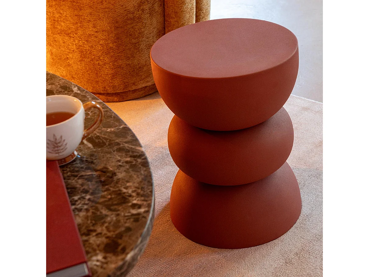 Table d'Appoint en Métal "Lise" 43cm Rouille