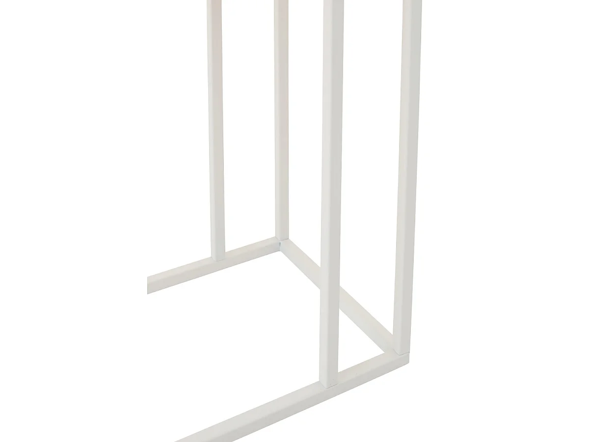 Table d'Appoint à Carreaux "Spia" 60cm Orange & Blanc
