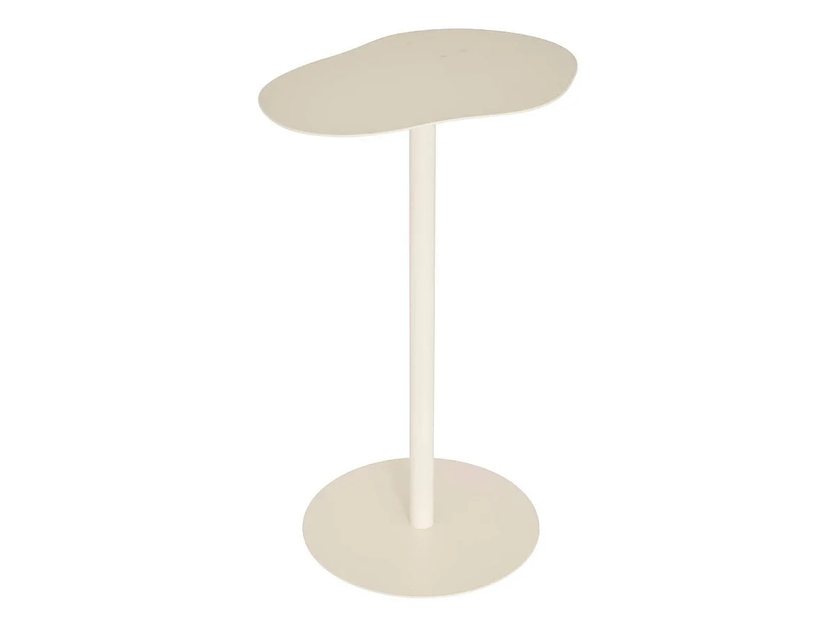 Table d'Appoint en Métal "Sora" 50cm Beige