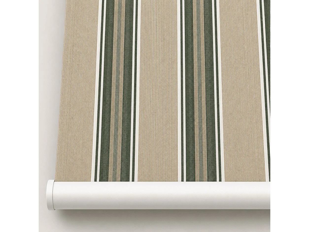 Tenda Da Sole Con Manovella Struttura In Alluminio Tessuto In Poliestere 280G Protezione Solare Per Balcone Terrazza E Spazi Esterni 295x250x50 Cm Beige E Verde