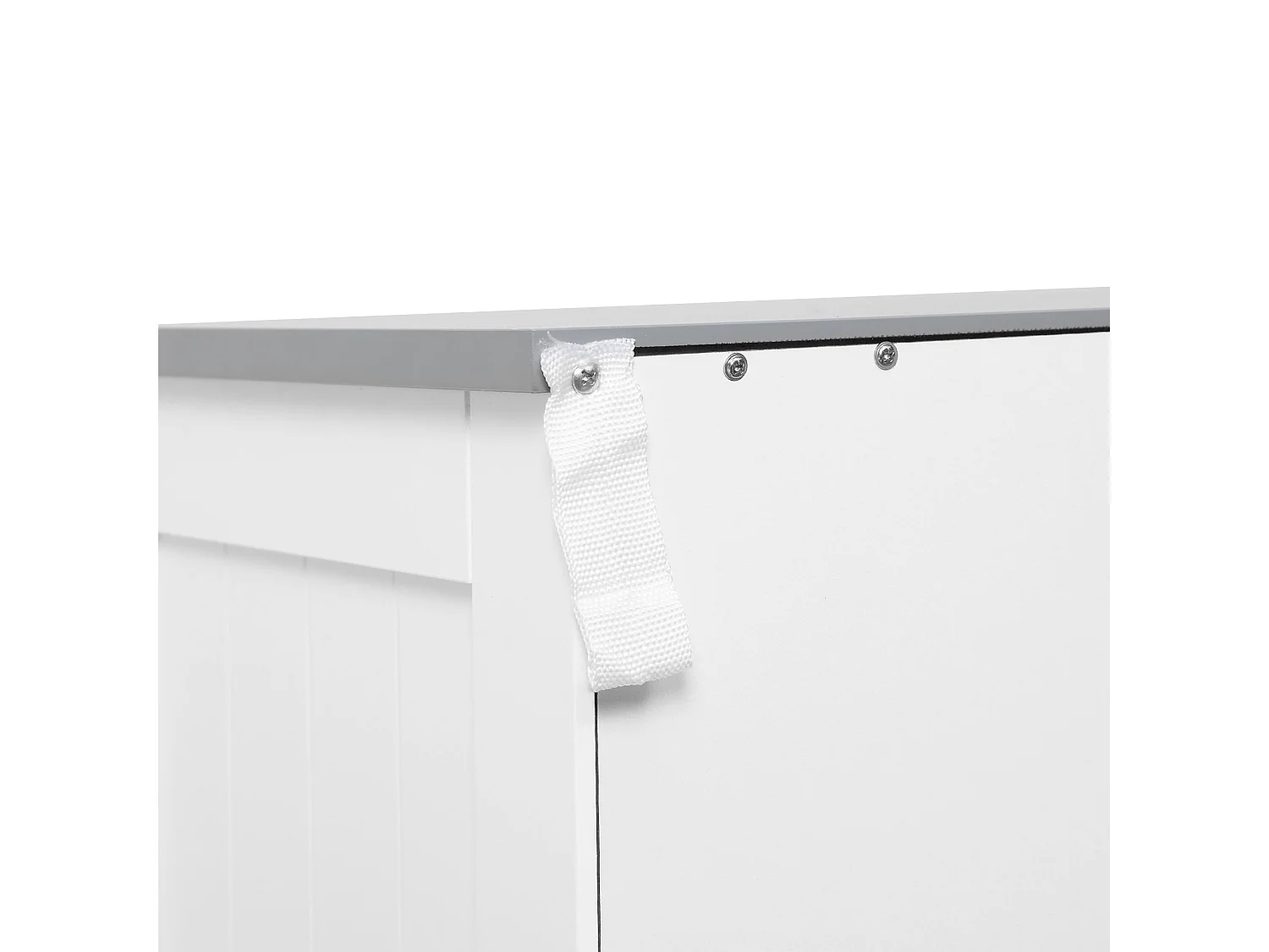 Tova White Bathroom Cabinet 2 Drawers Double Doors Adjustable Shelves