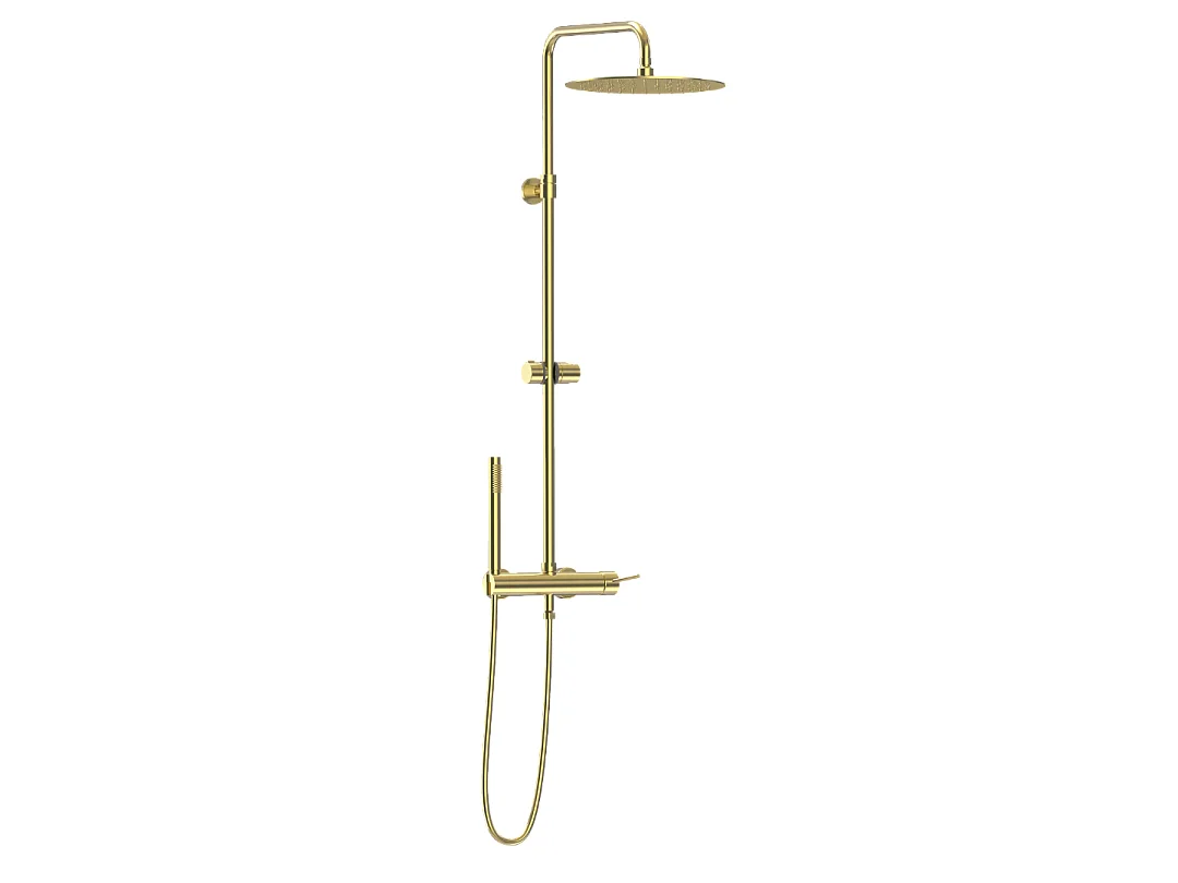 Envol Duschsäule Mechanische gebürstetes gold 300 Essebagno