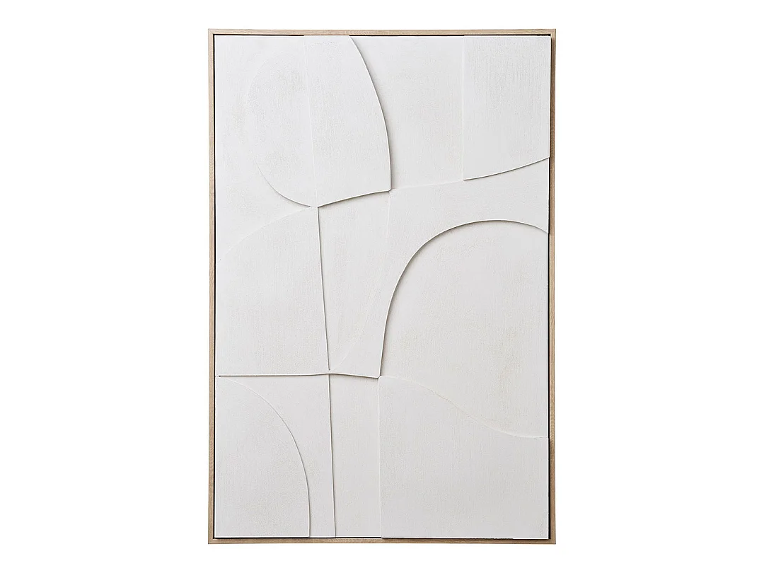 Madeline NO 1,60 relief wanddecoratie met lijst 60x90cm wit.