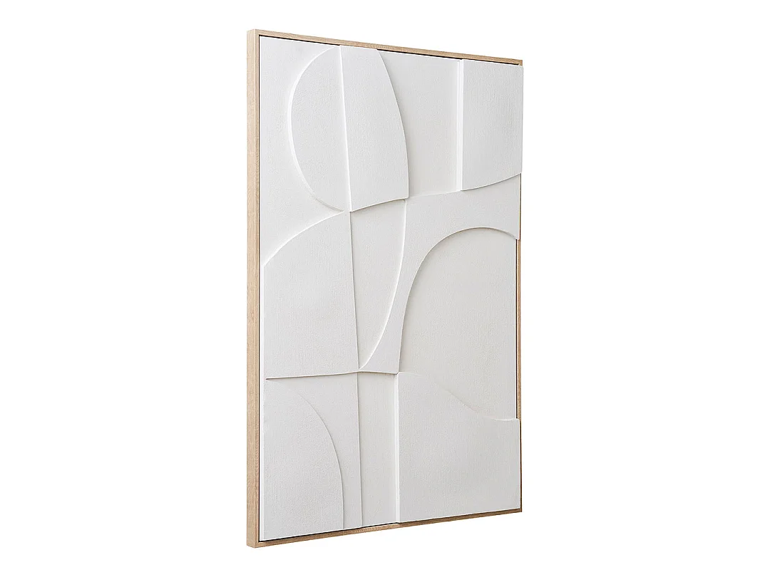 Madeline NO 1,60 relief wanddecoratie met lijst 60x90cm wit.