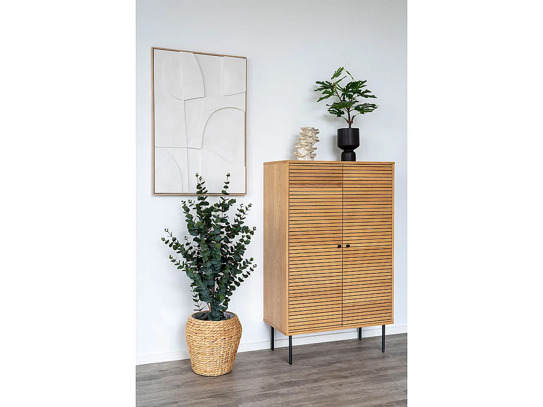 Madeline NO 1,60 relief wanddecoratie met lijst 60x90cm wit.