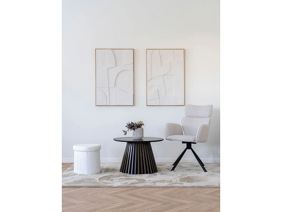 Madeline NO 1,60 relief wanddecoratie met lijst 60x90cm wit.